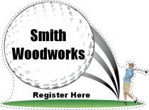 Registration Table Golf Swing Shaped Sign